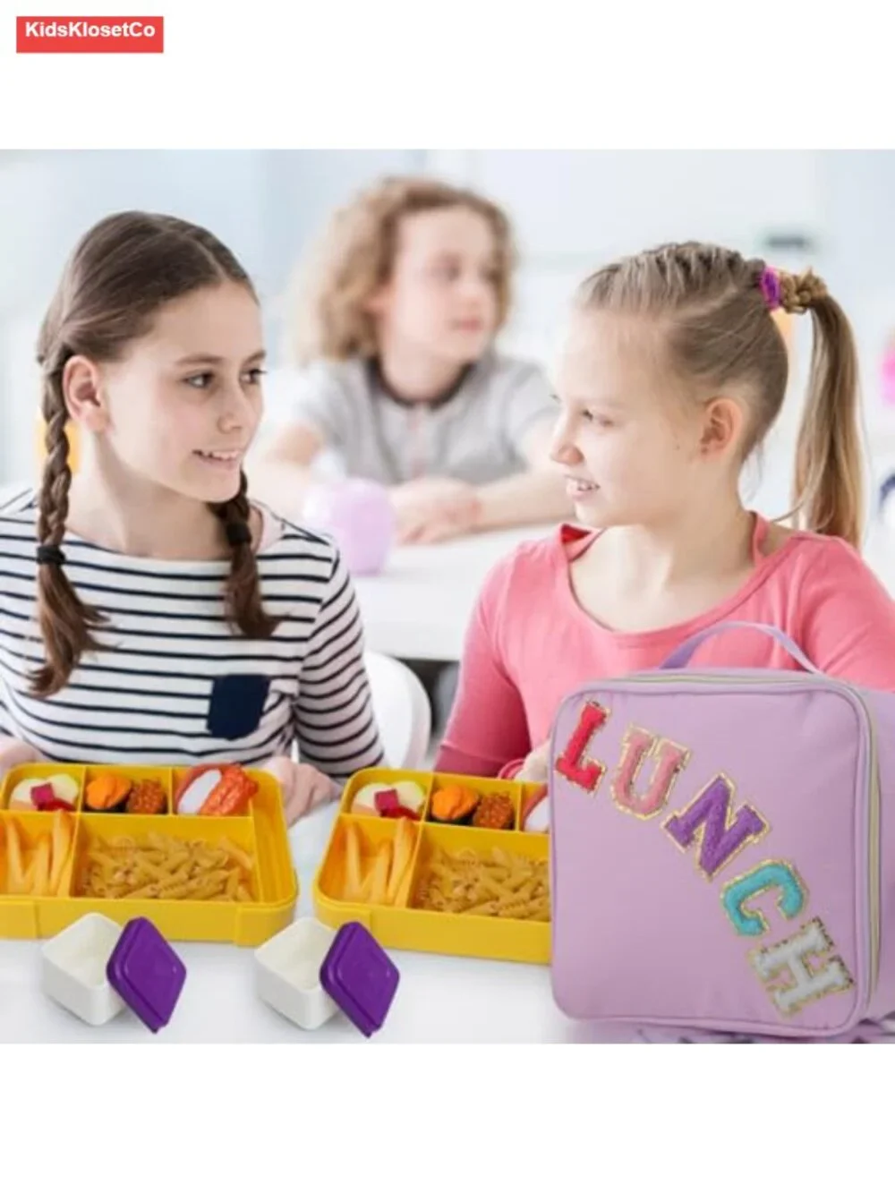 Insulated Lunch Bag for Kids with Bento Box, Leakproof Reusable, Adjustable